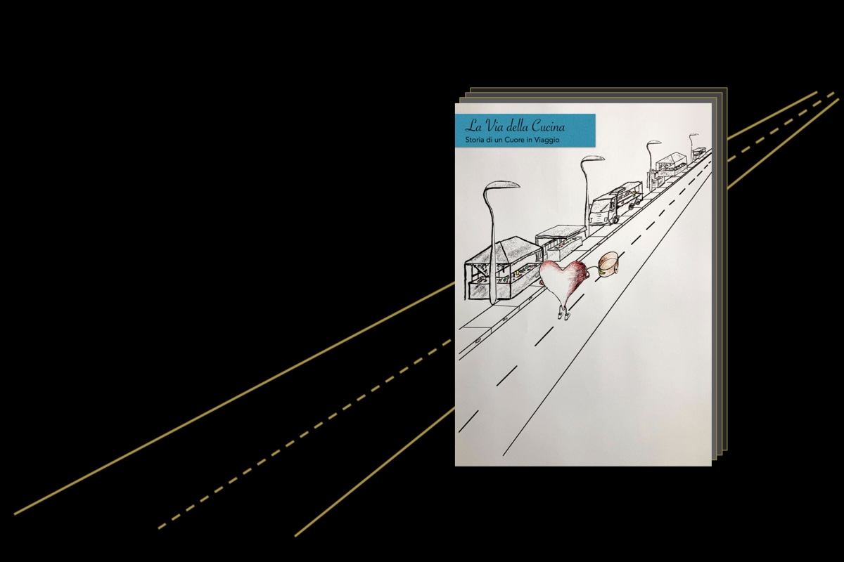 La copertina del libro La Via della Cucina, che è in versione digitale.