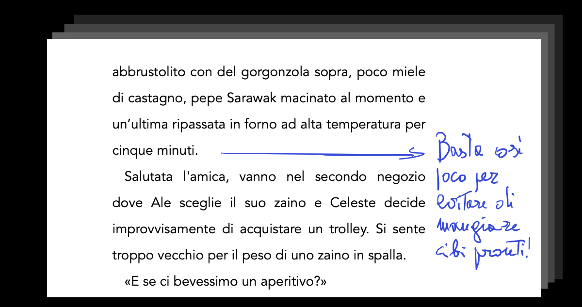 Una nota scritta sul libro La Via della Cucina.